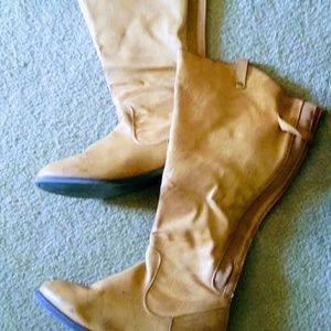 Lane Bryant tan tall wide wide boots